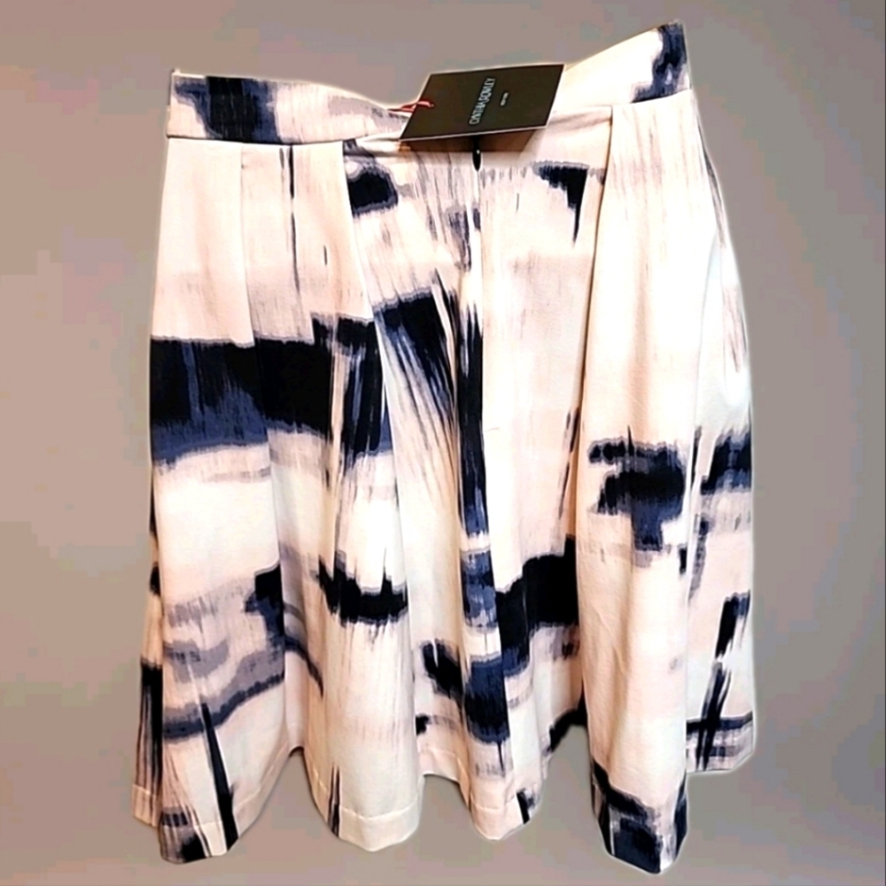 Cynthia Rowley Small Pink Grey Tie Dye Flared Skirt - Picture 3 of 4